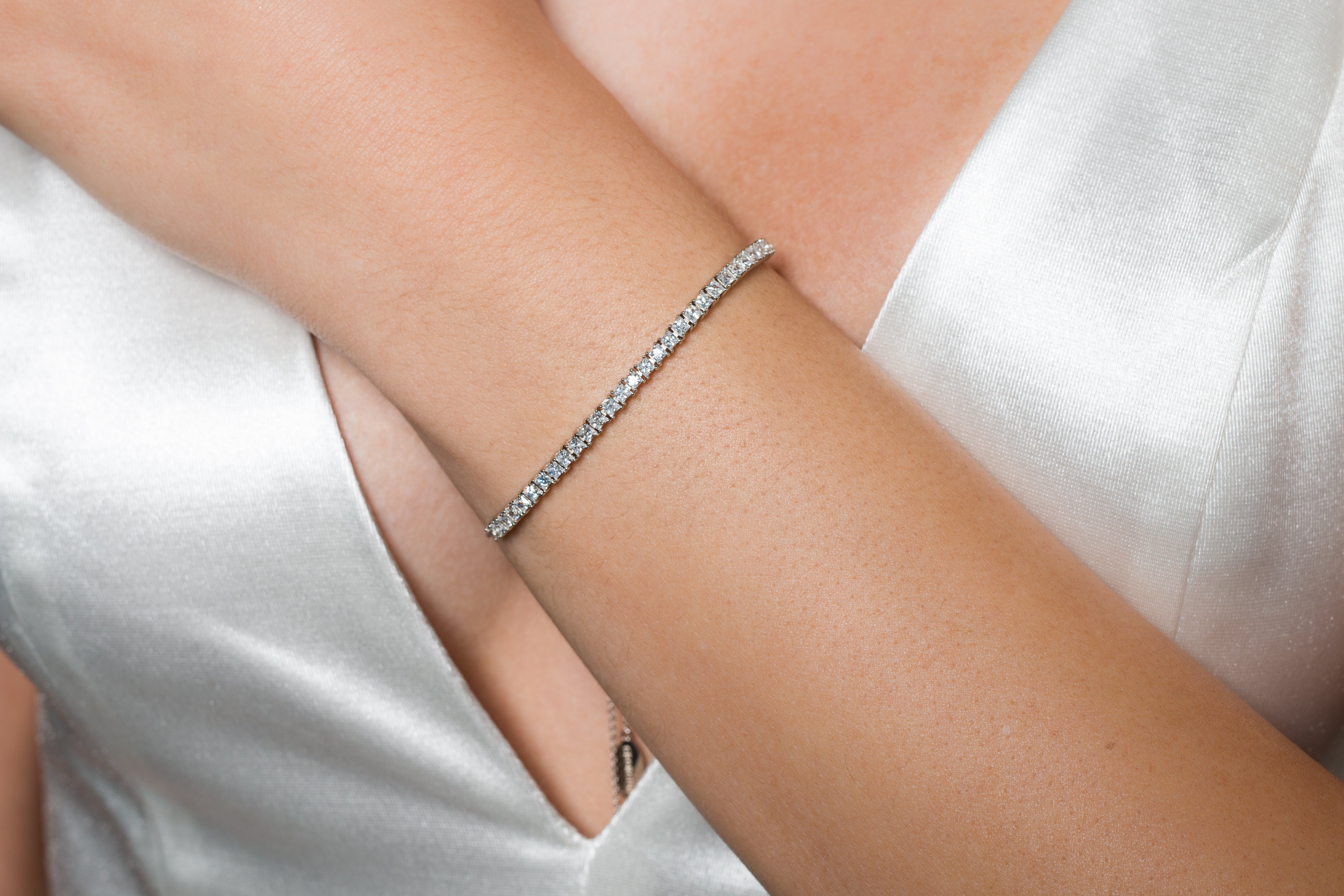 ICONIC BRIDAL VERA 2MM BRACELET SILVER ADJUSTABLE