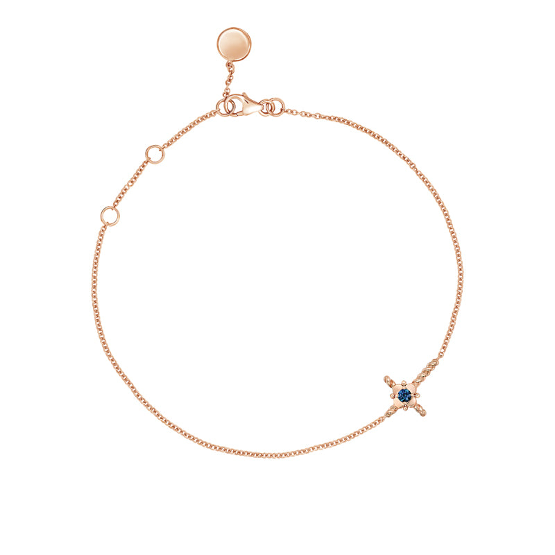 Jolene 9ct Rose Gold Australian Blue Sapphire Bracelet - Melbourne Jewellers