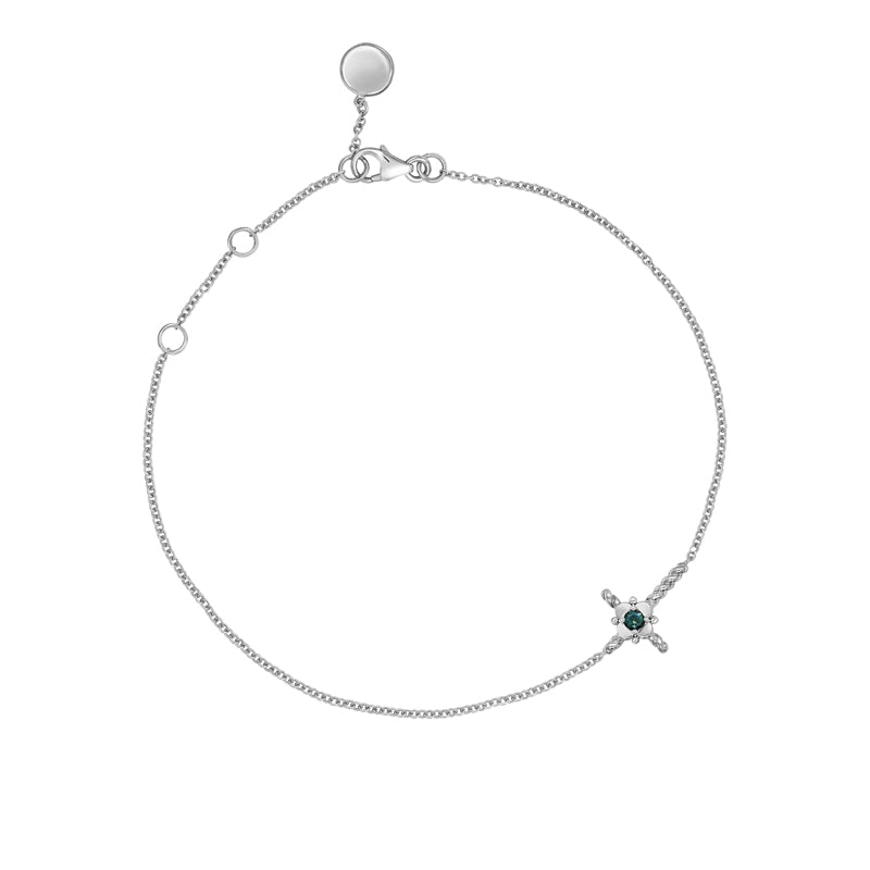 Jolene 9ct White Gold Australian Teal Sapphire Bracelet - Melbourne Jewellers