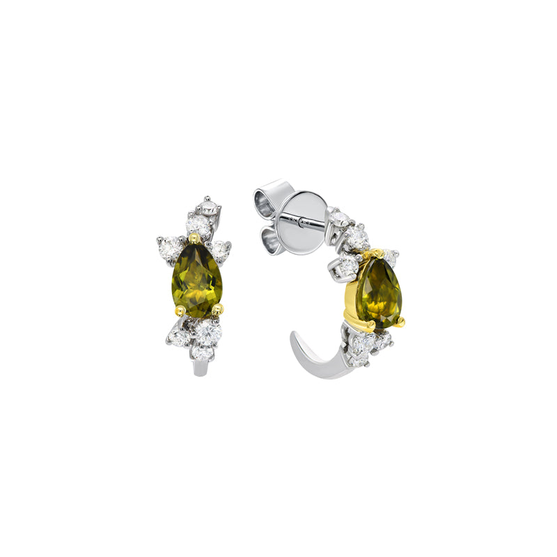 Elanora 18ct Yellow & White Gold Australian Yellow Sapphire Earrings - Melbourne Jewellers