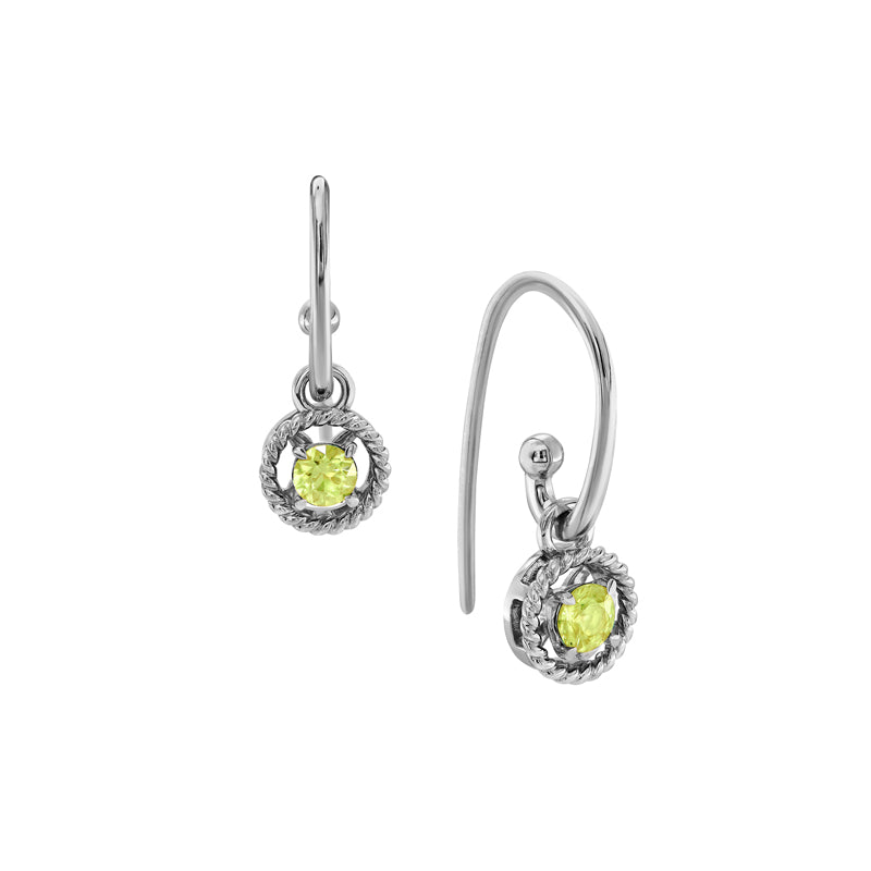Daphne Royal 9ct White Gold Australian Yellow Sapphire Earrings - Melbourne Jewellers