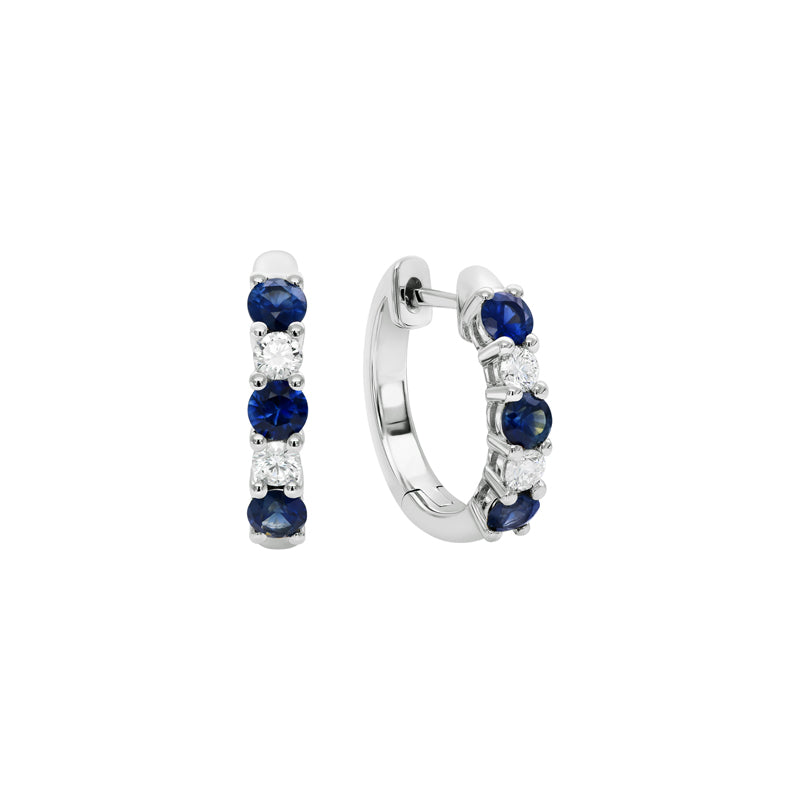 Angelica 18ct White Gold Australian Blue Sapphire Earrings - Melbourne Jewellers