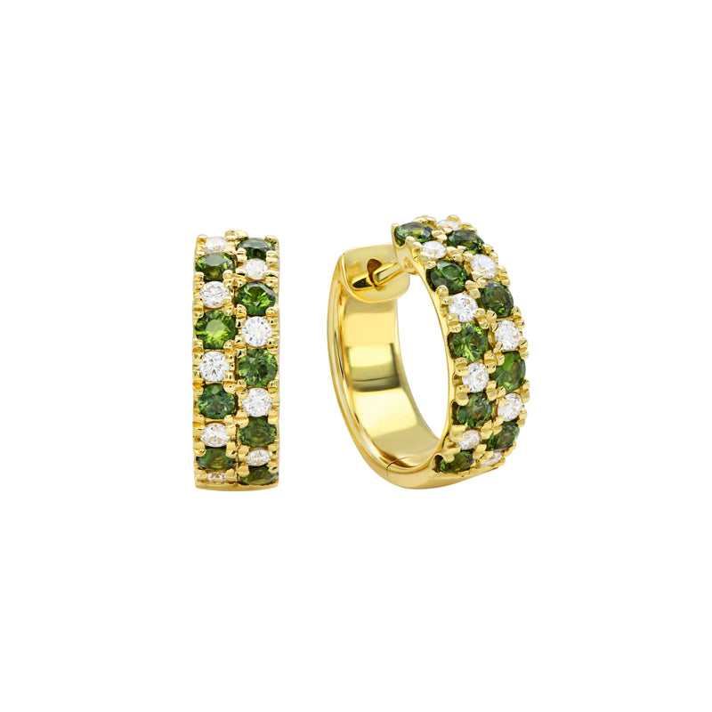 Vivienne 18ct Yellow Gold Australian Green Sapphire Earrings - Melbourne Jewellers