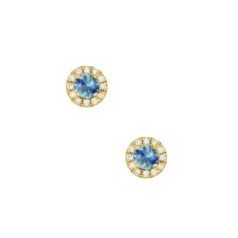 Clarissa 18ct Yellow Gold Australian Blue Sapphire Earrings - Melbourne Jewellers