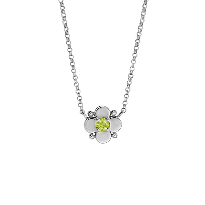 Misty 9ct White Gold Australian Yellow Sapphire Necklace - Melbourne Jewellers