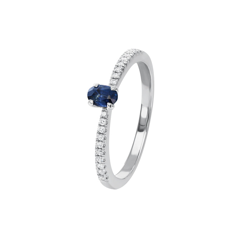 Marisol 18ct White Gold Australian Blue Sapphire Ring - Melbourne Jewellers