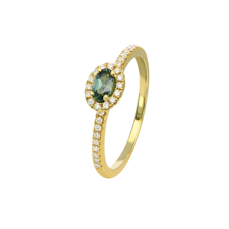 Clarissa 18ct Yellow Gold Australian Blue Sapphire Ring - Melbourne Jewellers