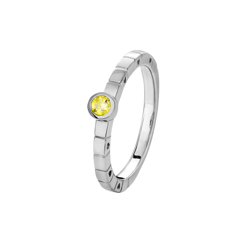 Summer 9ct White Gold Australian Yellow Sapphire Ring - Melbourne Jewellers