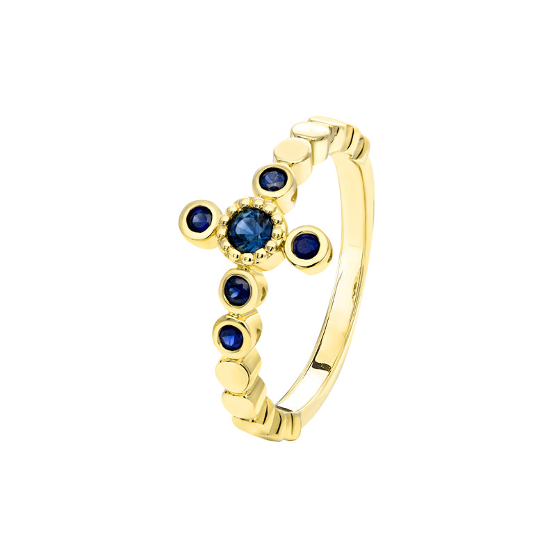 Iden 9ct Yellow Gold Australian Blue Sapphire Ring - Melbourne Jewellers