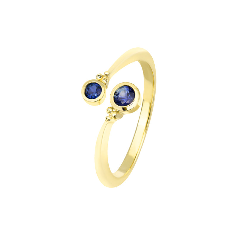 Belka 9ct Yellow Gold Australian Blue Sapphire Ring - Melbourne Jewellers