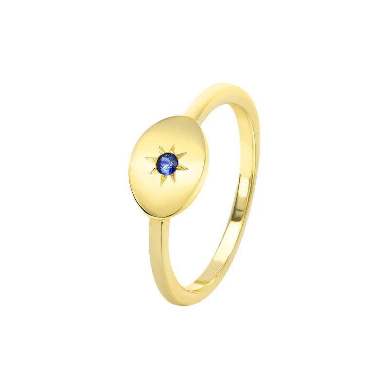 Maida 9ct Yellow Gold Australian Blue Sapphire Ring - Melbourne Jewellers