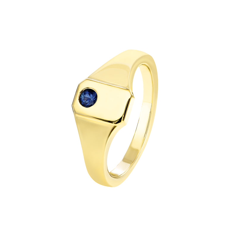 Aubin 9ct Yellow Gold Australian Blue Sapphire Ring - Melbourne Jewellers