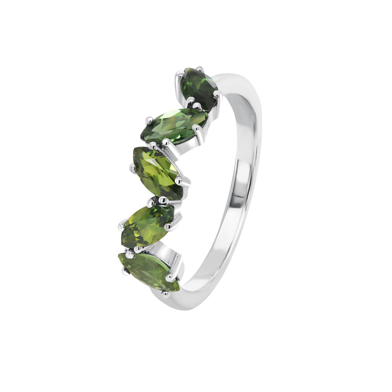 Matilda 9ct White Gold Australian Green Sapphire Ring - Melbourne Jewellers