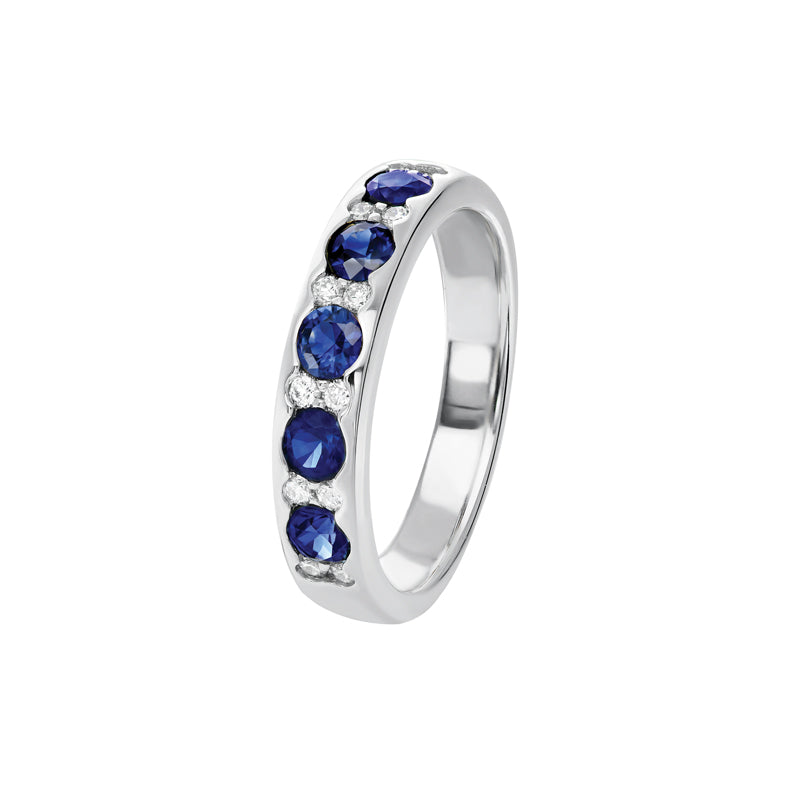 Annalise 18ct White Gold Australian Blue Sapphire Ring - Melbourne Jewellers