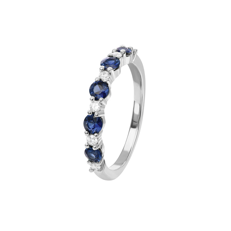 Octavia 18ct White Gold Australian Blue Sapphire Ring - Melbourne Jewellers