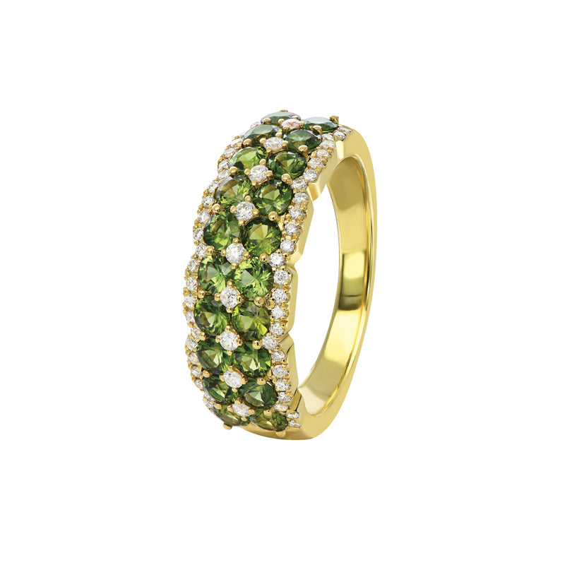 Aime 18ct Yellow Gold Australian Green Sapphire Ring - Melbourne Jewellers