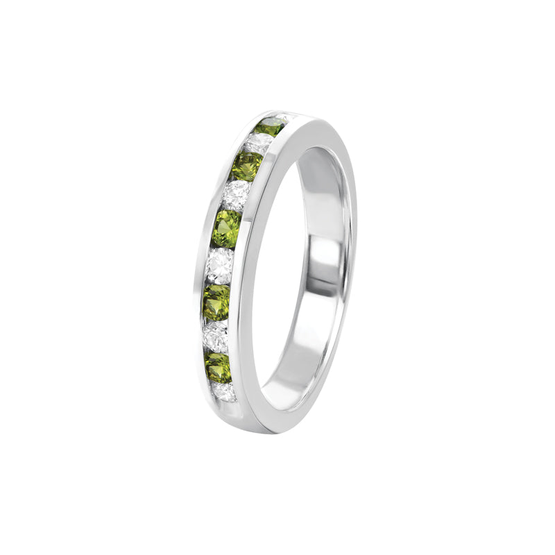 Catriana 18ct White Gold Australian Green Sapphire Ring - Melbourne Jewellers