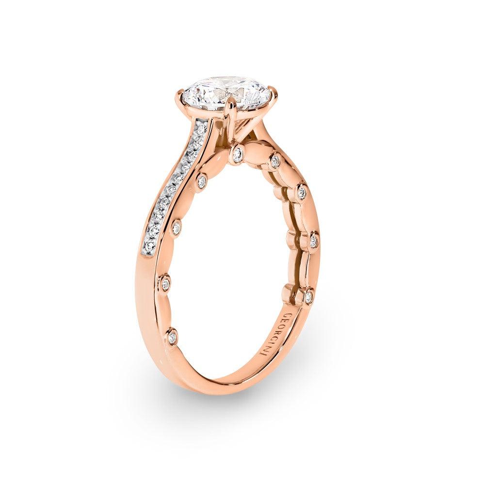 Georgini - Tiamo Rose Gold Cubic Zirconia Ring - Melbourne Jewellers