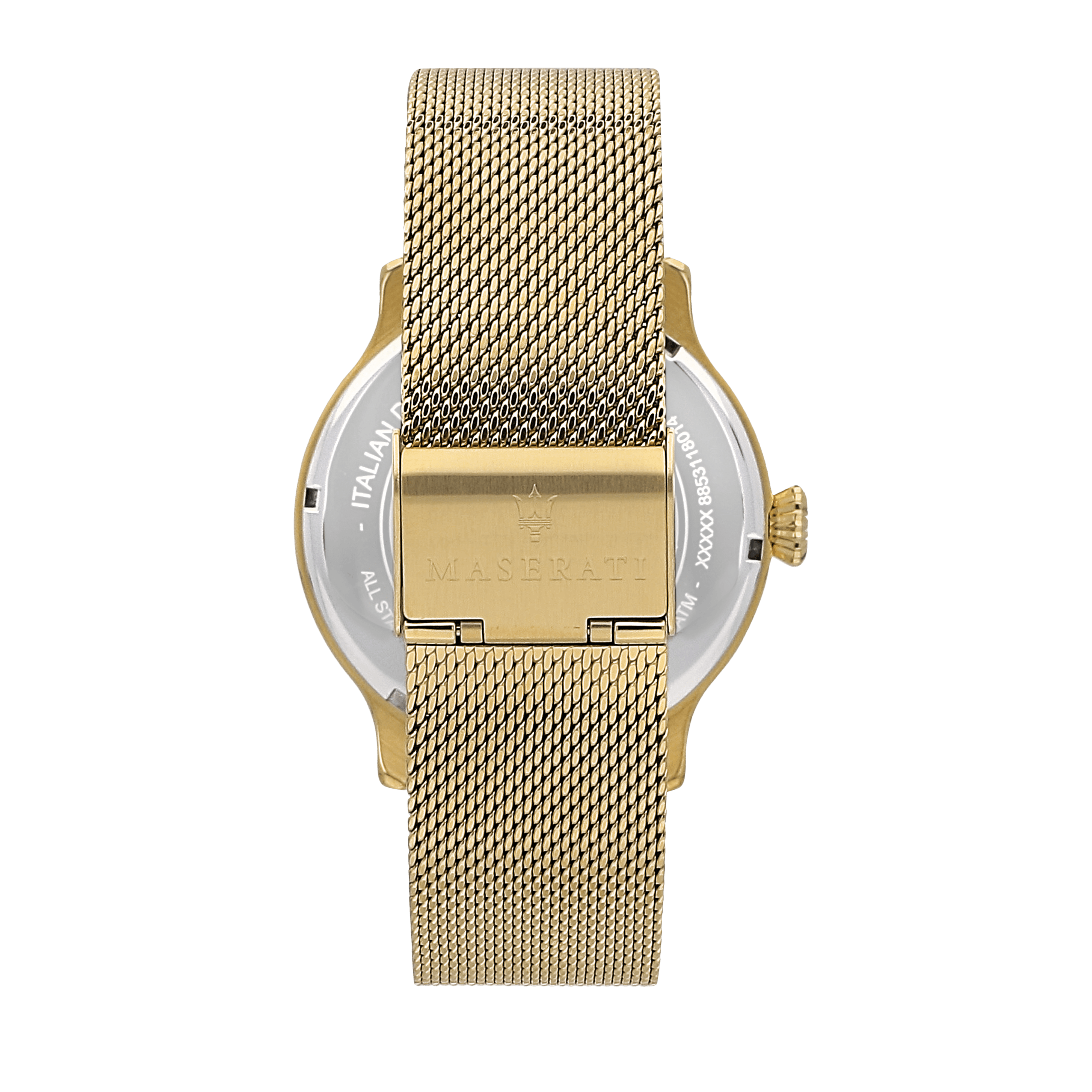 EPOCA 42mm Blue Dial Gold Mesh Watch - Melbourne Jewellers