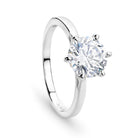 Georgini - Sterling Silver 8mm Cubic Zirconia Ring - Melbourne Jewellers