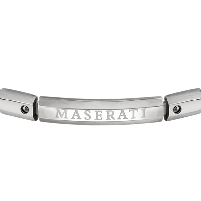 Maserati Jewels Mens Silver Bracelet