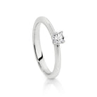 Argyle White 0.20ct Diamond 4Claw Solitaire Ring - Melbourne Jewellers