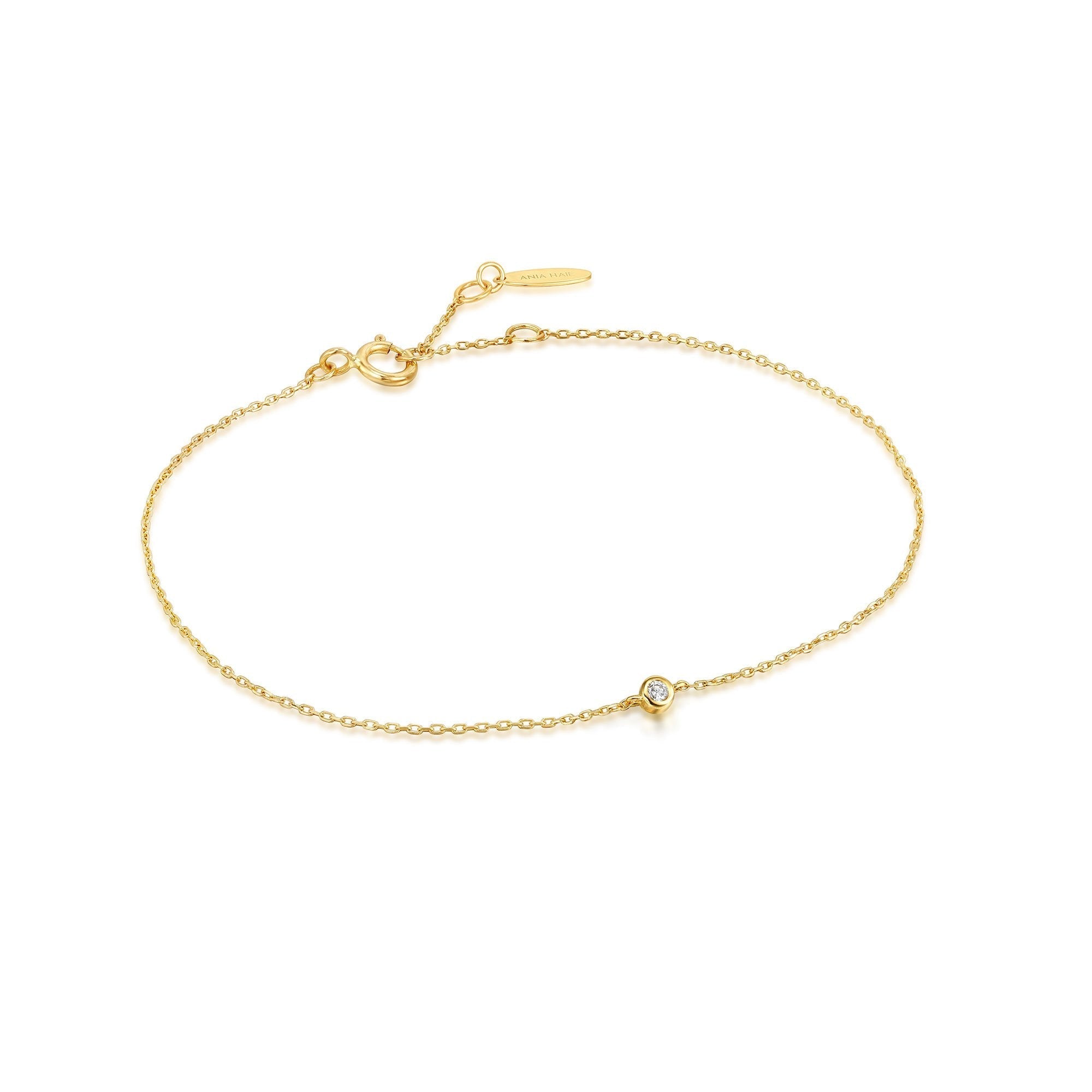 Ania Haie 14kt Gold Single Natural Diamond Bracelet
