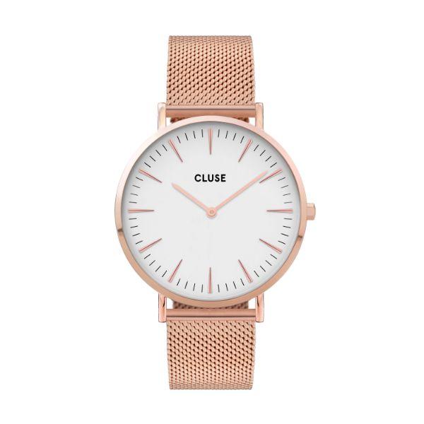 CLUSE Boho Chic Mesh Rose Gold/White CW0101201001 - Melbourne Jewellers