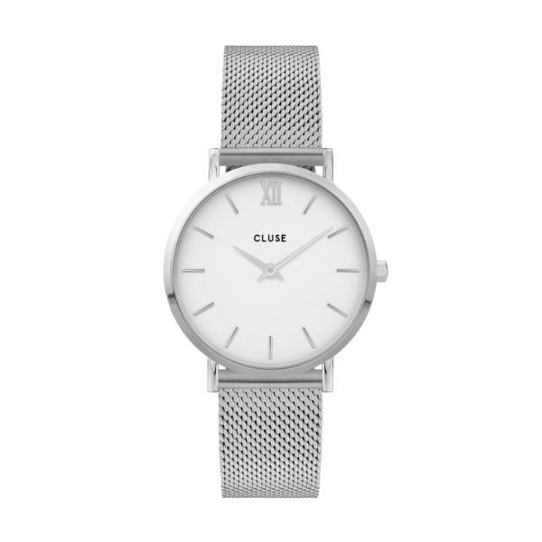 CLUSE Minuit Mesh Silver/White CW0101203002 - Melbourne Jewellers