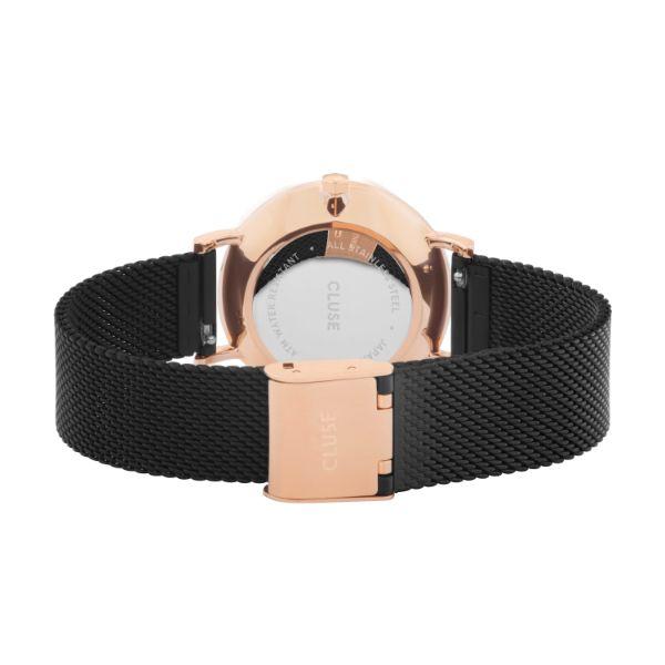 CLUSE Minuit Mesh Rose Gold Black/ Black CW0101203024 - Melbourne Jewellers