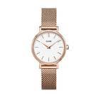 CLUSE Boho Chic Petite Mesh Rose Gold/White CW0101211003 - Melbourne Jewellers