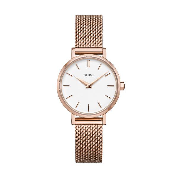 CLUSE Boho Chic Petite Mesh Rose Gold/White CW0101211003 - Melbourne Jewellers