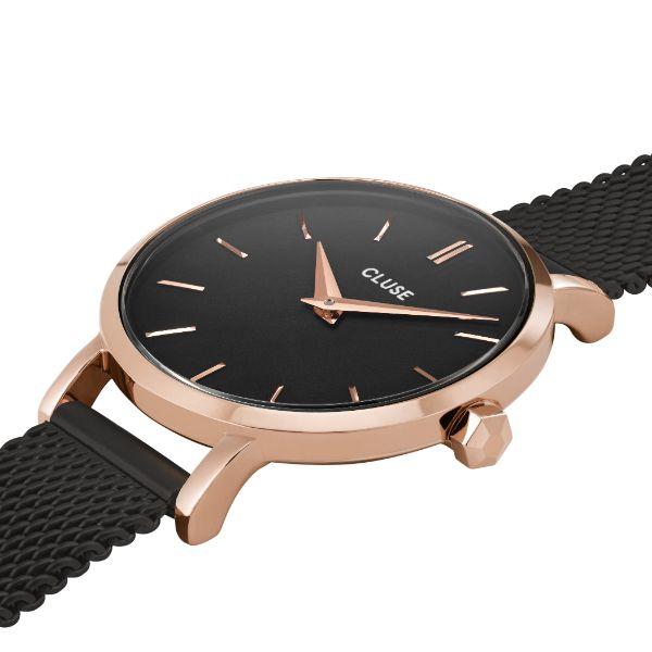 CLUSE Boho Chic Petite Mesh Rose Gold/Black CW0101211004 - Melbourne Jewellers